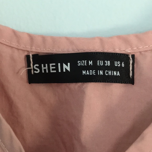 SHEIN pale pink babydoll cropped tank top, size medium - Picture 3 of 7